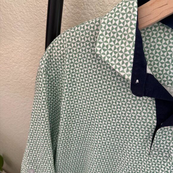 Polo Golf Ralph Lauren Green Geometric Patterned Golf Polo - Picture 4 of 5